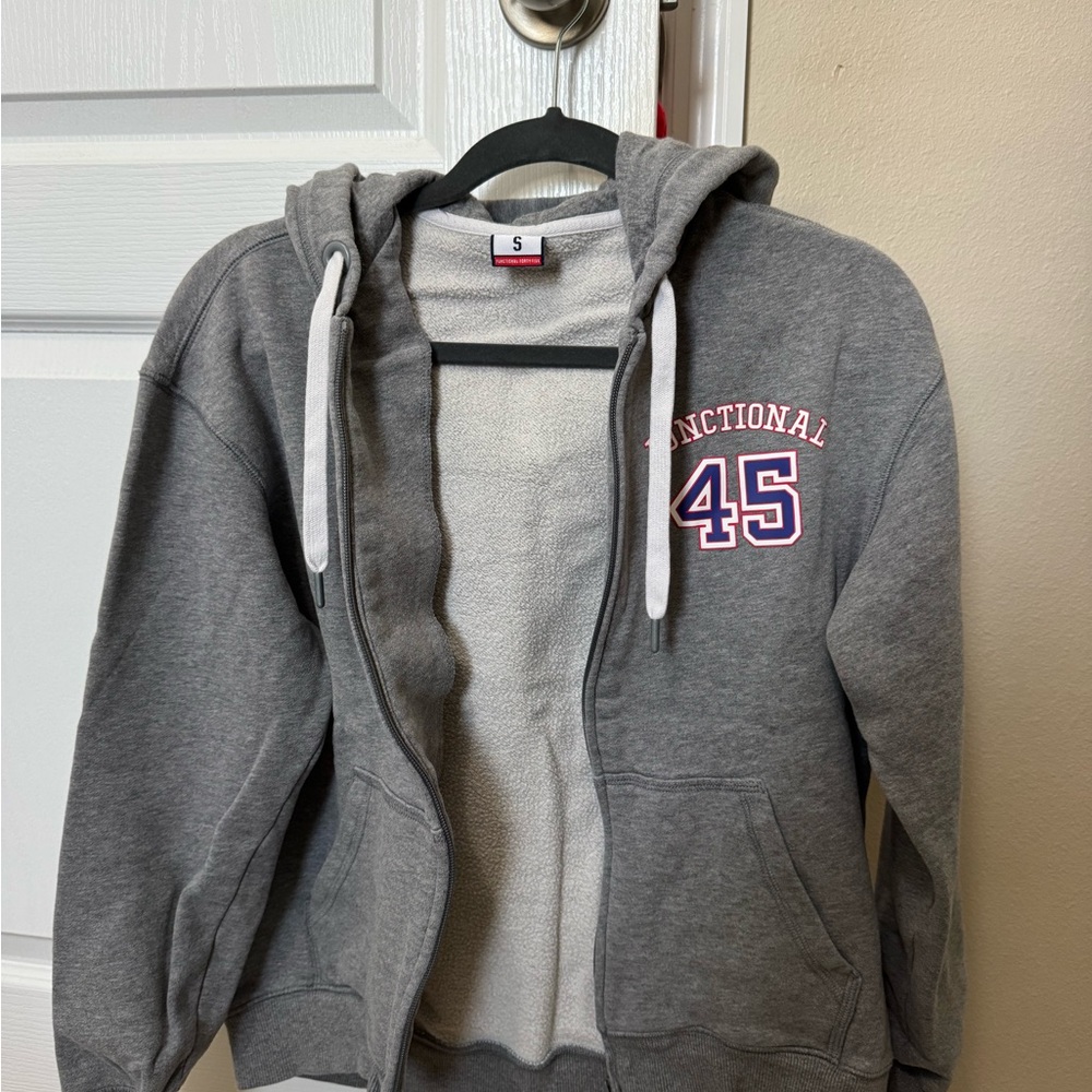 F45 Functional Grey Full-zip Hoodie